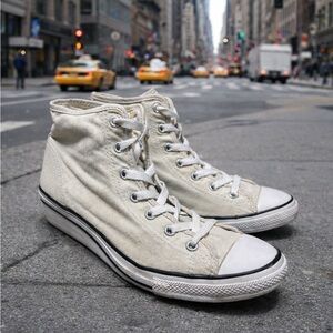 Converse Chuck Taylor All Star Wedge High Top Sneaker Womens 9 off White Canvas